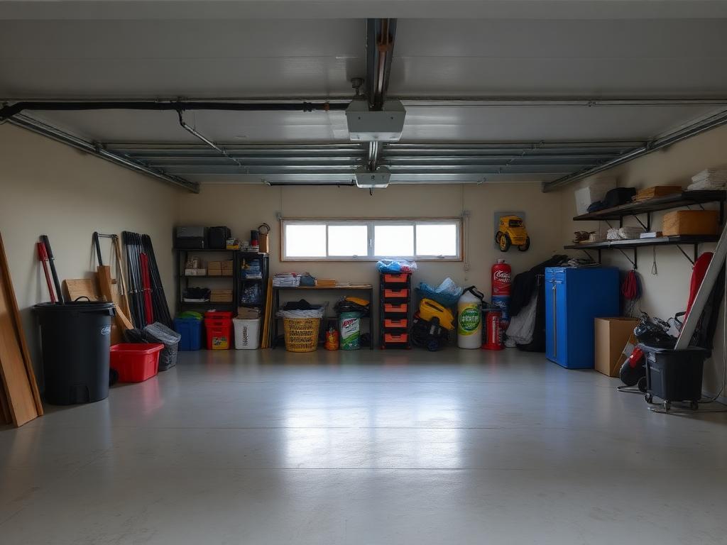 Clean garage after professional cleanout